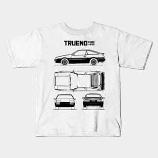 AE86 Toyota Trueno Blueprint Kids T-Shirt